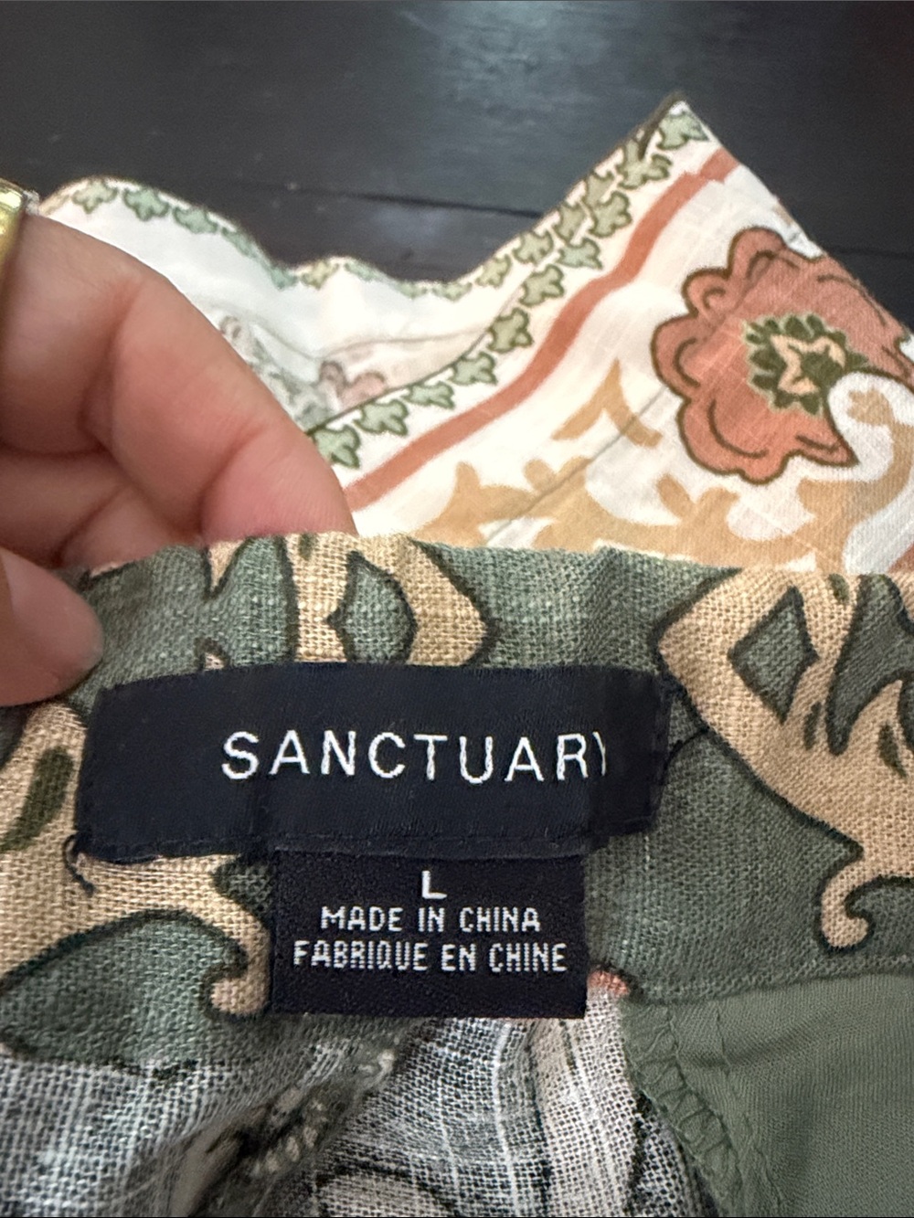Sanctuary Green and Pink High-Waist Printed Shorts - Picture 7 of 11